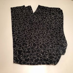 LULAROE - Black/White Star Leggings -TC